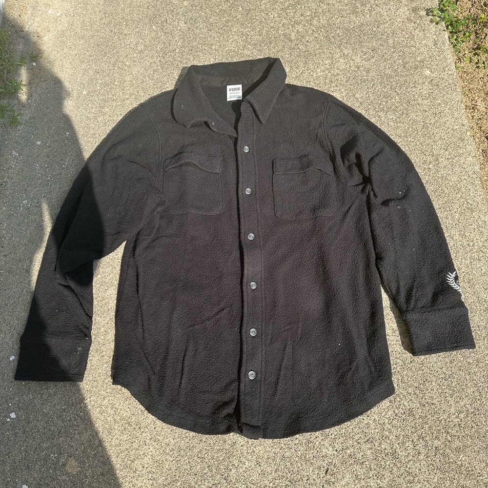 PINK Victoria's Secret Black Button-Up Shirt size XS in good condition